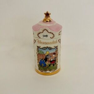 Vintage 1995 LENOX Disney Goofy Horseradish Spice Jar Porcelain Gold Kitchen